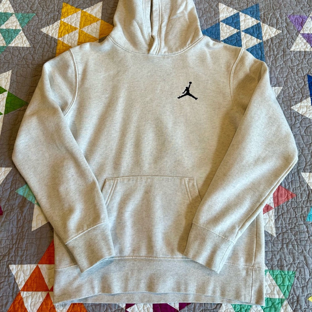 Cream Jordan Hoodie with Logo